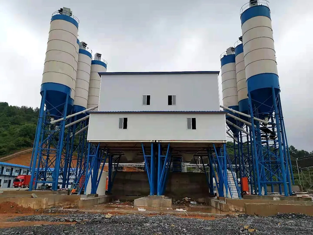 Twin HZS120 batching plant