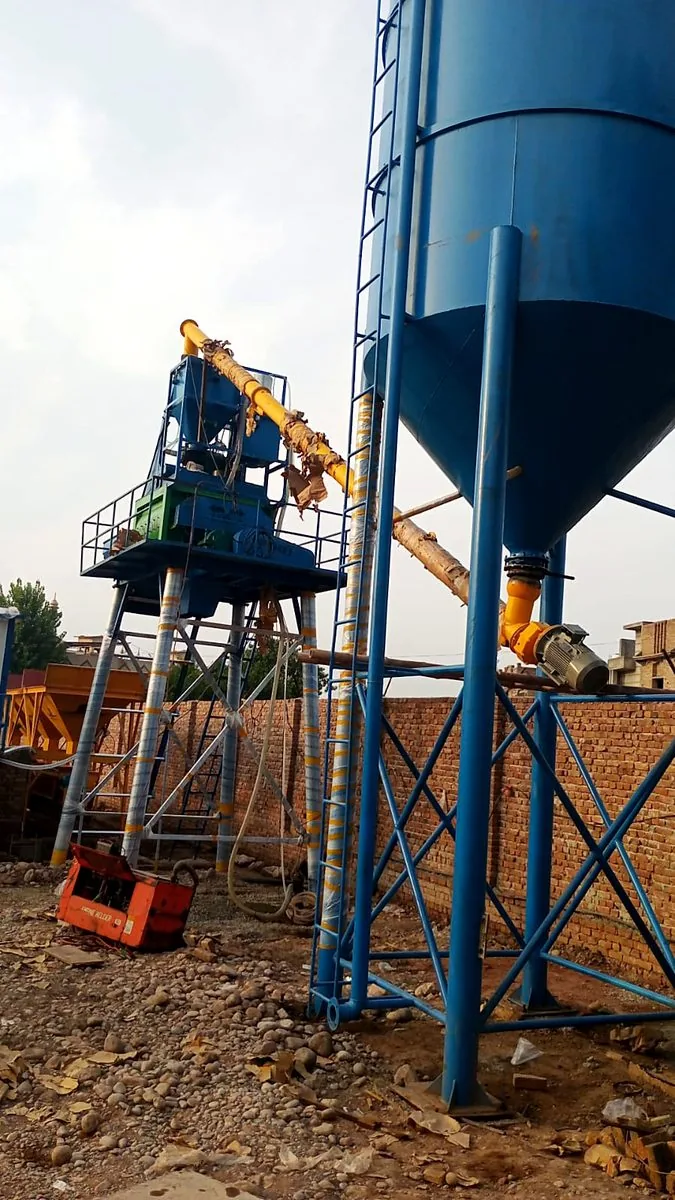 Cement silo and screw conveyor, HZS35 plant