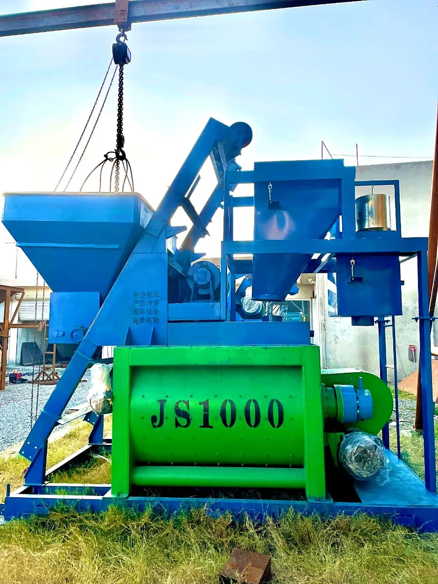 JS1000 mixing host, HZS50 batching plant